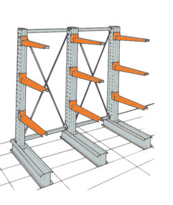 Single Sided Upright cantilever